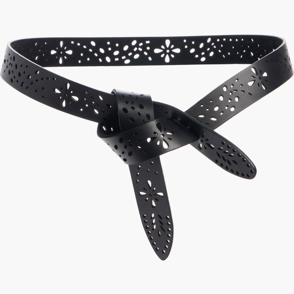 ISABEL MARANT LECCE CUTOUT SUEDE LEATHER WRAP BELT BLACK SIZE SMALL NWOT - Picture 2 of 14